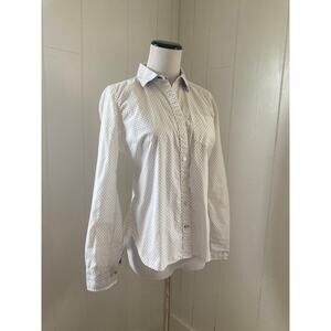 JC Penny Blue Polkadot Buttondown, Size SP